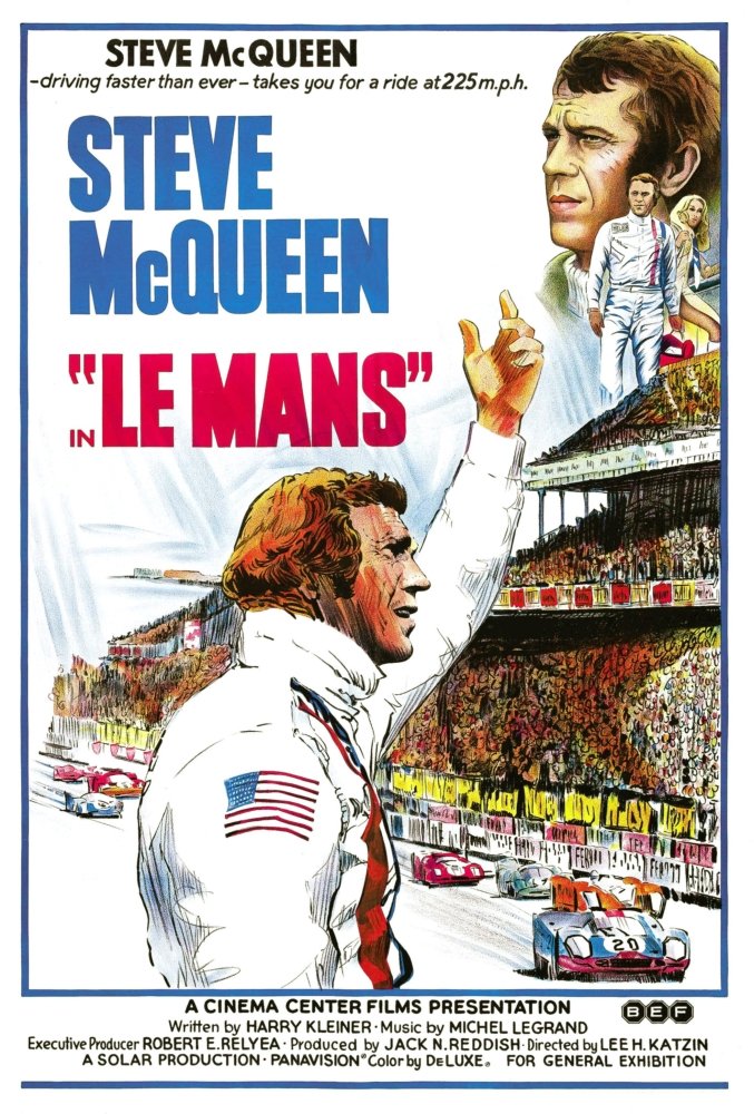 Amazon.com: Posterazzi EVCMCDLEMAEC047H Le Mans Steve McQueen 1971